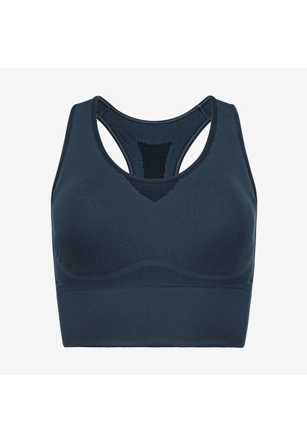 Head - Stanik sportowy damski FLEX Seamless Bra. Kolor: niebieski. Materiał: materiał, poliamid, dzianina