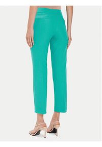 Morgan Spodnie materiałowe 241-PELIX.F Turkusowy Slim Fit. Kolor: turkusowy. Materiał: syntetyk, bawełna