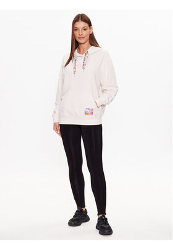 Guess Bluza V3YQ03 KBVB2 Écru Regular Fit. Materiał: bawełna, syntetyk