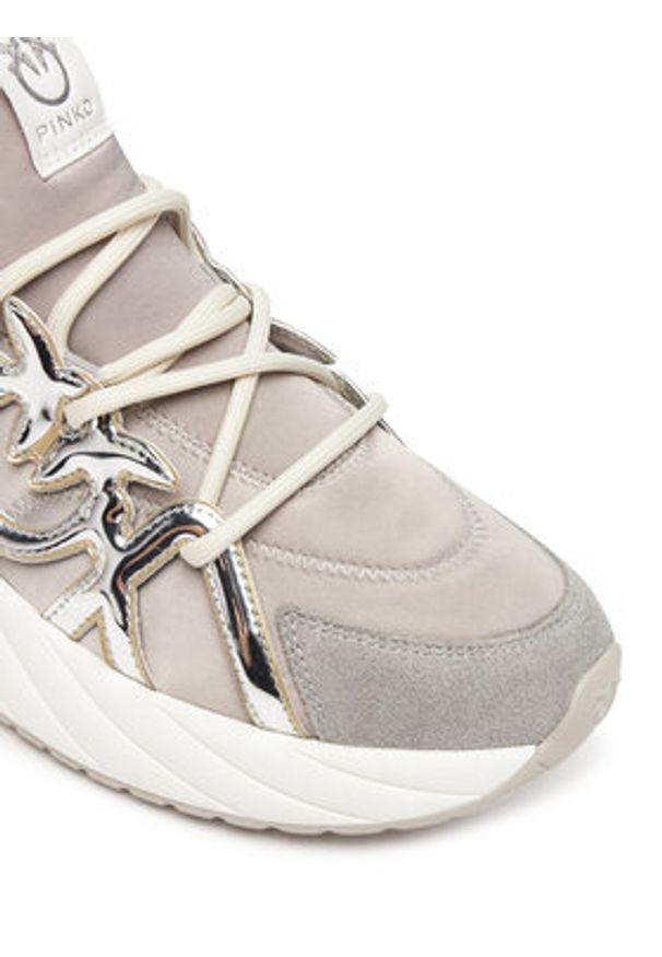 Pinko - PINKO Sneakersy Ariel 01 SS0023T040 Szary. Kolor: szary. Materiał: materiał