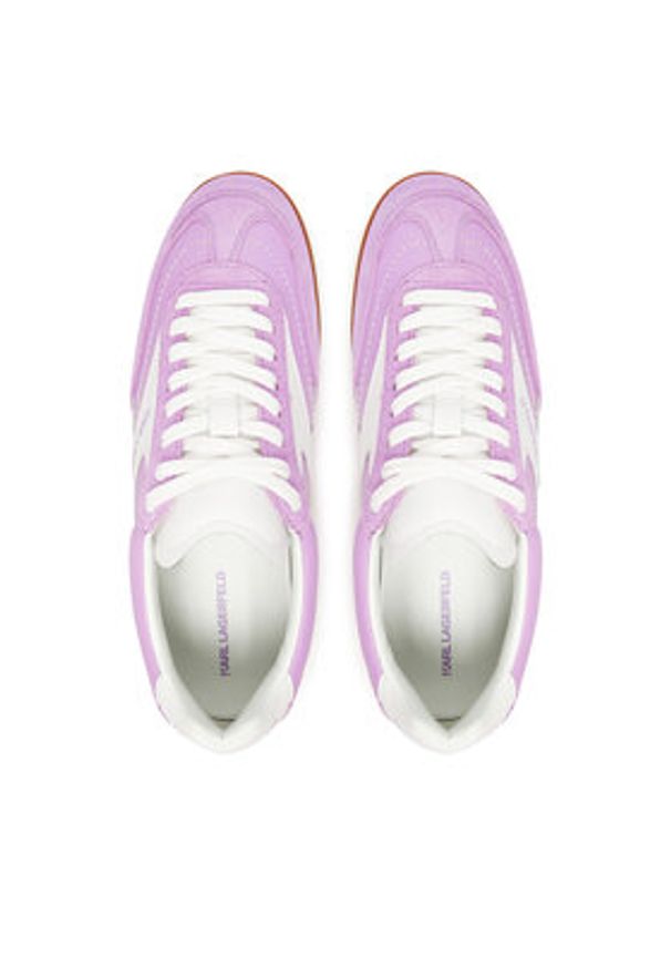 Karl Lagerfeld - KARL LAGERFELD Sneakersy KL63855 Różowy. Kolor: różowy. Materiał: skóra