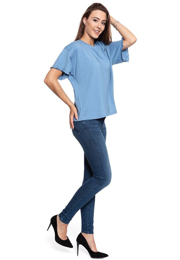 Mustang - MUSTANG T SHIRT DAMSKI Alina C Ruffle 1009446 5407