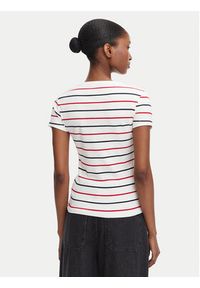 Tommy Jeans T-Shirt DW0DW17385 Biały Slim Fit. Kolor: biały. Materiał: bawełna #5