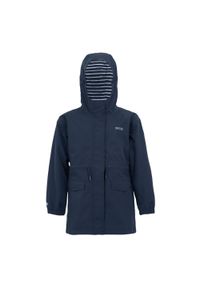 Dziecięca kurtka wodoodporna Regatta Ballina. Kolor: niebieski. Styl: elegancki, sportowy. Sport: turystyka piesza #1