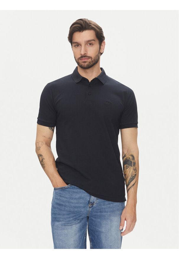 Lindbergh Polo 30-404020 Granatowy Relaxed Fit. Typ kołnierza: polo. Kolor: niebieski. Materiał: bawełna