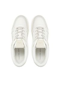 Calvin Klein Jeans Sneakersy Basket Cup Low Laceup Lth Mix YM0YM01308 Biały. Kolor: biały. Materiał: skóra #6