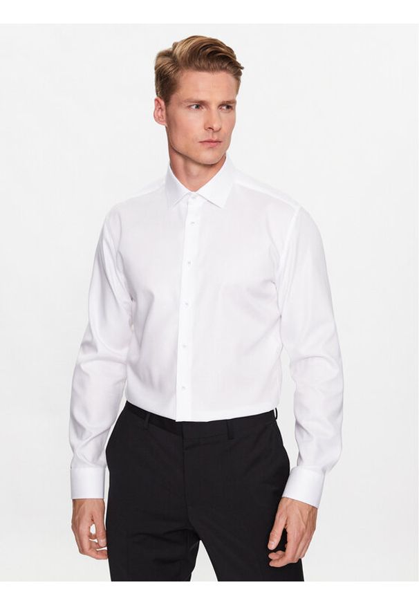 Seidensticker Koszula 01.653730 Biały Regular Fit. Kolor: biały