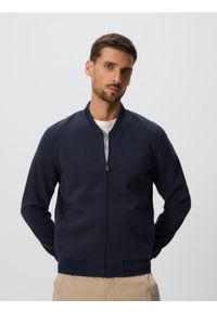 Reserved - Bluza bomberka - szary. Kolor: szary. Materiał: dzianina, bawełna