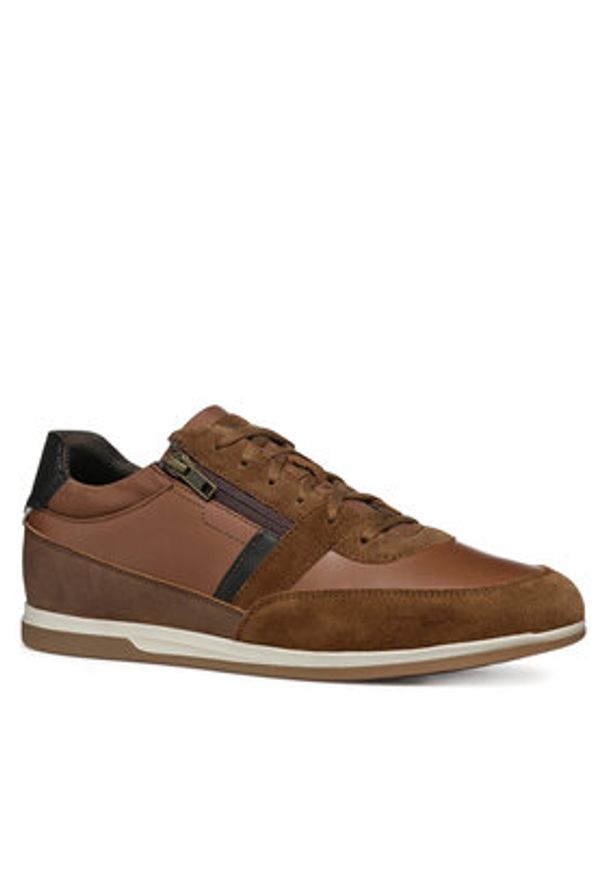 Geox Sneakersy U Renan U554GA 02285 C6003 Brązowy. Kolor: brązowy. Materiał: zamsz, skóra