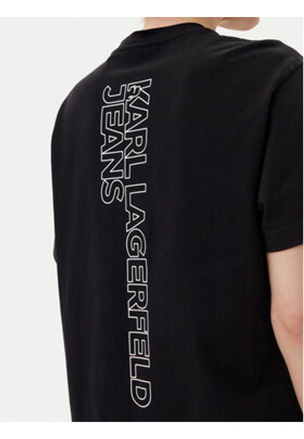 Karl Lagerfeld Jeans Sukienka codzienna A2W13036 Czarny Regular Fit. Okazja: na co dzień. Kolor: czarny. Materiał: bawełna. Typ sukienki: proste. Styl: casual