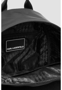 Karl Lagerfeld - KARL LAGERFELD Czarny plecak Ikon Nylon. Kolor: czarny. Materiał: nylon. Wzór: aplikacja. Styl: casual #5