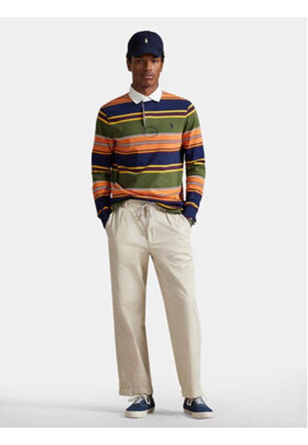 Polo Ralph Lauren Spodnie materiałowe 710P03052505 Beżowy Regular Fit. Kolor: beżowy. Materiał: bawełna