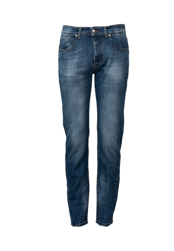 John Richmond Jeansy "Sid" | RMA22268JE | Mężczyzna | Niebieski. Okazja: na co dzień. Kolor: niebieski. Wzór: nadruk, aplikacja. Styl: casual