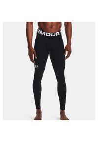 Under Armour - Legginsy termoaktywne męskie UNDER ARMOUR szybkoschnące termiczne. Kolor: czarny. Materiał: poliester. Sport: fitness #1