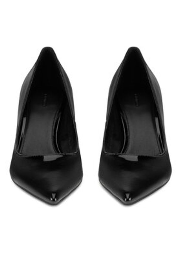 Gino Rossi Szpilki FRIDA-V1525-833-1 Czarny. Kolor: czarny. Materiał: lakier, skóra. Obcas: na szpilce