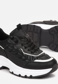 Renee - Czarne Sneakersy z Pikowaniem na Grubej Podeszwie Britten. Kolor: czarny #5