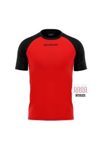 Koszulka piłkarska dla dorosłych Givova Capo MC. Kolor: czarny, czerwony, wielokolorowy. Sport: piłka nożna #1