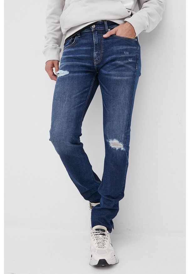 Calvin Klein Jeans jeansy męskie. Kolor: niebieski