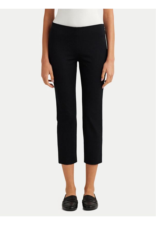 Lauren Ralph Lauren - LAUREN RALPH LAUREN Spodnie materiałowe Skinny Fit Streç Pantolon 200687713003 Czarny Regular Fit. Kolor: czarny. Materiał: syntetyk