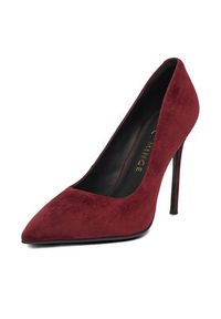 Eva Minge Szpilki EO-ELAINA-E134-20A Bordowy. Kolor: czerwony. Materiał: zamsz, skóra. Obcas: na szpilce #3