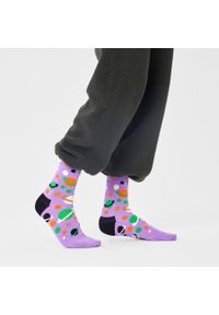 Happy-Socks - Skarpety wysokie unisex Happy Socks MIL01-5000 Fioletowy. Kolor: fioletowy. Materiał: materiał, bawełna #1