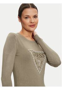 Guess Sweter W4YR31 Z2NQ2 Zielony Slim Fit. Kolor: zielony. Materiał: wiskoza #3