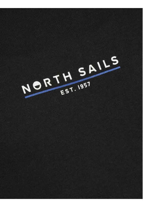 North Sails Bluza 691226 Czarny Comfort Fit. Kolor: czarny. Materiał: bawełna