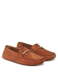 BOSS Mokasyny Roxanne 50548657 Brązowy. Kolor: brązowy. Materiał: zamsz, skóra