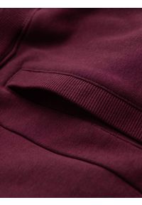 Ombre Clothing - Szorty męskie dresowe przed kolano BASIC – bordowe V3. Okazja: na co dzień. Kolor: czerwony. Materiał: dresówka. Styl: sportowy, casual #6