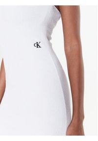 Calvin Klein Jeans Sukienka codzienna J20J221149 Biały Slim Fit. Okazja: na co dzień. Kolor: biały. Materiał: syntetyk. Typ sukienki: proste. Styl: casual #5