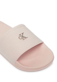 Calvin Klein Klapki Ess Slide Canvas Hdw HW0HW02960 Beżowy. Kolor: beżowy. Materiał: materiał #2