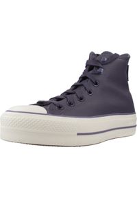 Converse - Buty CONVERSE CHUCK TAYLOR ALL STAR LIFT HI SHADOW Fioletowy. Kolor: fioletowy. Materiał: skóra, materiał. Styl: sportowy #1