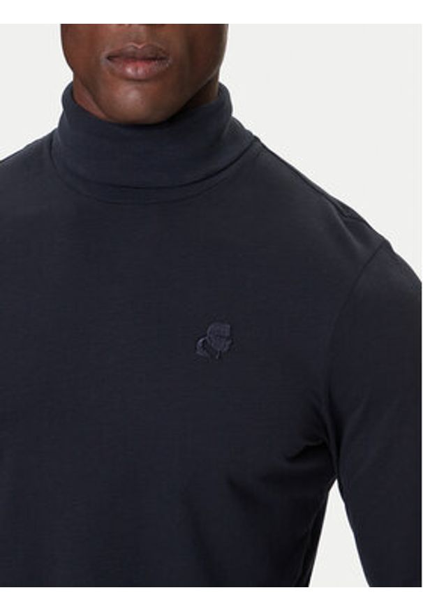 Karl Lagerfeld - KARL LAGERFELD Golf 755023 554226 Granatowy Regular Fit. Typ kołnierza: golf. Kolor: niebieski. Materiał: bawełna