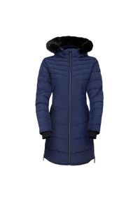 DARE 2B - Damska Kurtka Striking IIII O Średniej Długości Z Podpinką. Kolor: niebieski, wielokolorowy, fioletowy. Materiał: puch. Sport: turystyka piesza #1