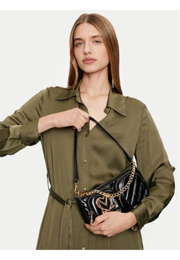 Love Moschino - LOVE MOSCHINO Torebka JC4324PP0LKM0000 Czarny. Kolor: czarny. Materiał: skórzane