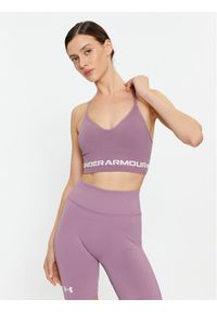 Under Armour Biustonosz sportowy Ua Seamless Low Long Bra 1357719 Fioletowy Compression Fit. Kolor: fioletowy. Materiał: syntetyk