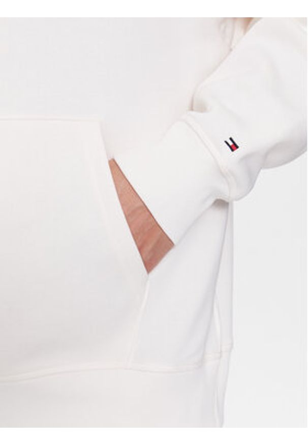 TOMMY HILFIGER - Tommy Hilfiger Bluza Monotype Embro MW0MW33062 Biały Regular Fit. Kolor: biały. Materiał: syntetyk