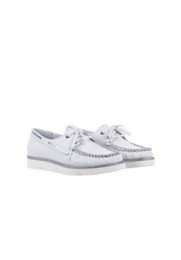 Mokasyny Bayla-099 00760 Biały SOV 71, Skóra naturalna. Zapięcie: bez zapięcia. Kolor: biały. Materiał: skóra #5
