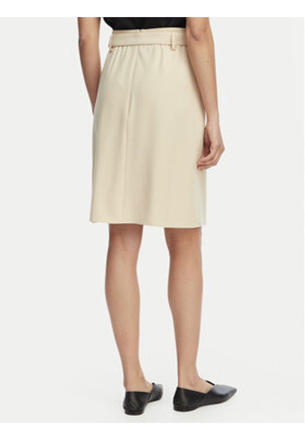 Hugo - HUGO Spódnica Randa 50559313 Beżowy jasny Regular Fit. Kolor: beżowy. Materiał: syntetyk