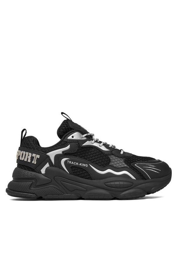 Plein Sport Sneakersy Track-King Mag FAES USC0843 STE003N Czarny. Kolor: czarny. Materiał: mesh