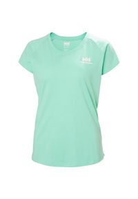 T-shirt damski Helly Hansen Nord Graphic Drop. Kolor: niebieski. Materiał: bawełna, poliester. Sport: turystyka piesza