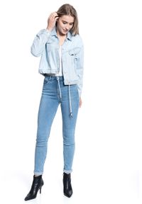 Lee - DAMSKA KURTKA JEANSOWA LEE RIDER DRAWSTRING JKT RELAXED L54LGGQB. Materiał: jeans