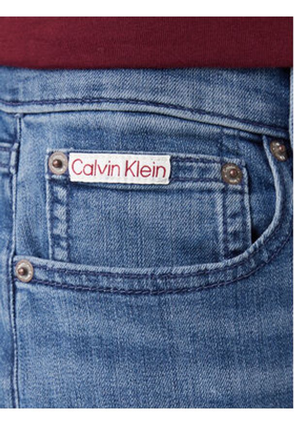 Calvin Klein Jeans Jeansy LV04RE781G Niebieski Slim Fit. Kolor: niebieski