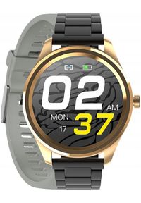 NoName - Smartwatch SMARTWATCH MĘSKI G. Rossi SW012-5 gold/gray + dodatkowa BRANSOLETA + GRAWER. Rodzaj zegarka: smartwatch #1