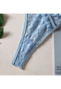 Intica - Komplet bielizny z subtelnymi detalami na specjalne okazje Hannchen. Kolor: niebieski. Materiał: materiał, skóra, koronka. Wzór: koronka #7