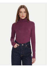 United Colors of Benetton - United Colors Of Benetton Golf 3Z12D2010 Fioletowy Slim Fit. Typ kołnierza: golf. Kolor: fioletowy. Materiał: wiskoza #1