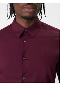 Calvin Klein Koszula LV04LB145G Fioletowy Slim Fit. Kolor: fioletowy. Materiał: bawełna #4