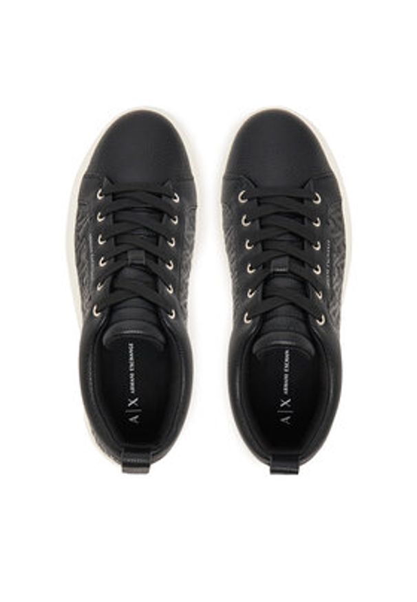 Armani Exchange Sneakersy XW001630 AF17351 UC001 Czarny. Kolor: czarny. Materiał: skóra