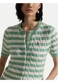 Polo Ralph Lauren Kardigan 211965757001 Zielony Slim Fit. Typ kołnierza: polo. Kolor: zielony. Materiał: bawełna #4