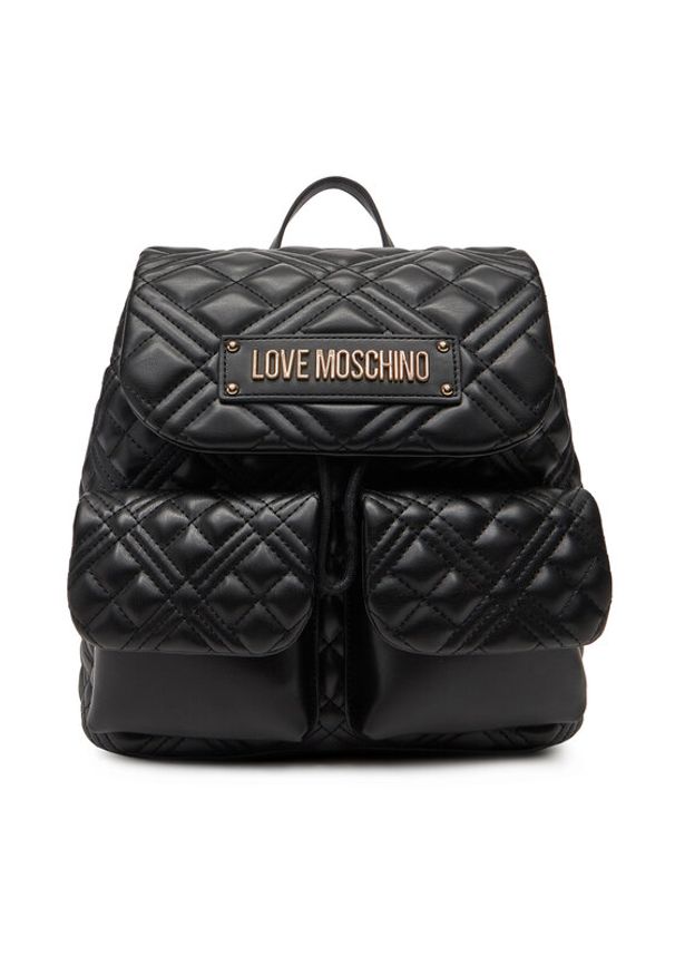 Love Moschino - LOVE MOSCHINO Plecak JC4119PP0NLA0000 Czarny. Kolor: czarny. Materiał: skóra